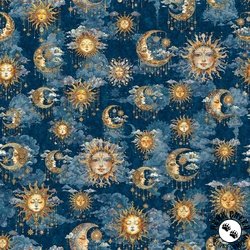 QT Fabrics Bohemian Sunrise Celestial Sky Blue QT Fabrics Bohemian Sunrise Celestial Sky Blue