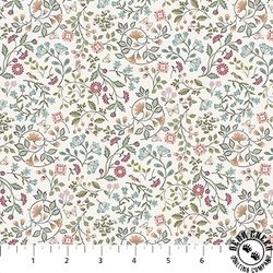 Northcott Woodland Heart Mini Floral Cream/Multi Northcott Woodland Heart Mini Floral Cream/Multi