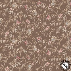 Maywood Studio Meadow Blush Birds and Butterflies Brown