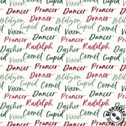 P&B Textiles Christmas Miniatures III Reindeer Names Cream P&B Textiles Christmas Miniatures III Reindeer Names Cream