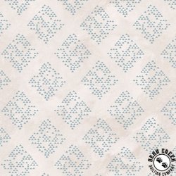 P&B Textiles Le Jardin Diamond Geo Ecru/Blue P&B Textiles Le Jardin Diamond Geo Ecru/Blue