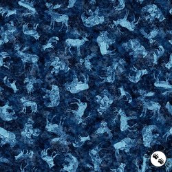QT Fabrics Mountain Splendor Animal Silhouettes Navy QT Fabrics Mountain Splendor Animal Silhouettes Navy