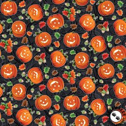 Blank Quilting Spooky Aura Pumpkins Black Blank Quilting Spooky Aura Pumpkins Black