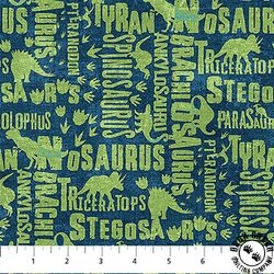 Northcott Dino Roar Dino Words Navy/Multi Northcott Dino Roar Dino Words Navy/Multi