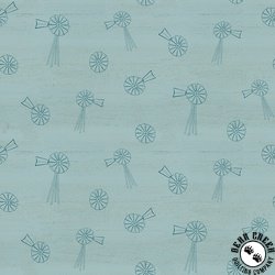 Riley Blake Designs Spring Barn Quilts Windmills Aqua