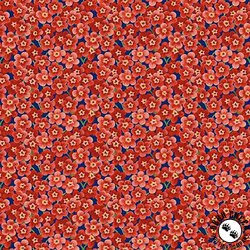 Henry Glass Enchanted Forest Packed Little Flowers Red Henry Glass Enchanted Forest Packed Little Flowers Red