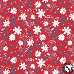 Riley Blake Designs Firework Fields Main Red Riley Blake Designs Firework Fields Main Red