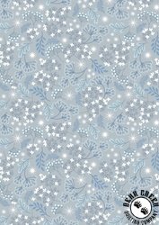 Lewis and Irene Fabrics A Winter's Moon Frosted Foliage Grey with Pearl Lewis and Irene Fabrics A Winter's Moon Frosted Foliage Grey with Pearl