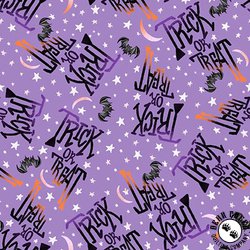 Blank Quilting Ghostly Greetings Halloween Words Purple Blank Quilting Ghostly Greetings Halloween Words Purple