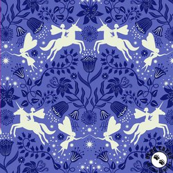 Lewis and Irene Fabrics Glow Fairies Fairy Friends Magical Blue Lewis and Irene Fabrics Glow Fairies Fairy Friends Magical Blue