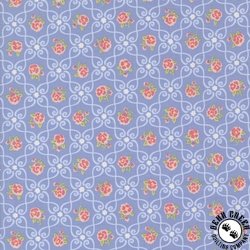 Moda Memory Lane Small Floral Blue