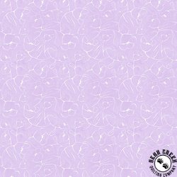 P&B Textiles Whimsy II Floral Linework Light Purple