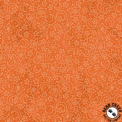 Maywood Studio Spooky Stitches Stars and Moons Orange