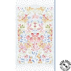 P&B Textiles Country Poetry Garden Panel White P&B Textiles Country Poetry Garden Panel White