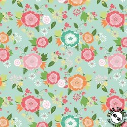 Riley Blake Designs Summer Skies and Fireflies Main Aqua Riley Blake Designs Summer Skies and Fireflies Main Aqua