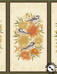 Wilmington Prints Chickadee Charm Large Panel Multi