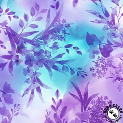 Maywood Studio Bloom Bright Meandering Flowers Blue/Violet