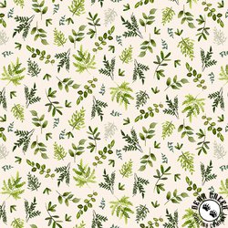 Clothworks Wild Wonder Fronds Light Cream