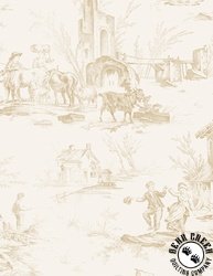 Wilmington Prints Chateau Bleu Toile Cream
