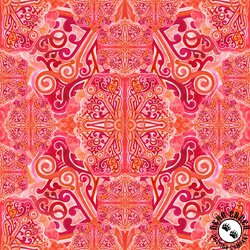 P&B Textiles Kaleidoscope 108 Inch Wide Backing Fabric Red