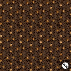 Andover Fabrics Bridgeport Striped Vines Brown