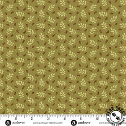 Andover Fabrics Autumn Woods Heartleaf Green