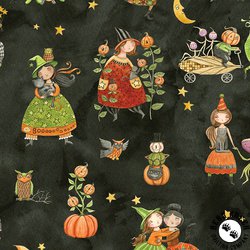 Riley Blake Designs Ghoul Friends Main Black Riley Blake Designs Ghoul Friends Main Black