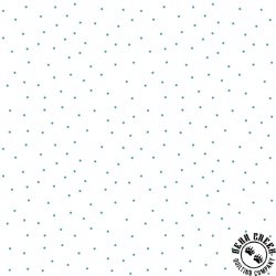 Maywood Studio Kimberbell Basics Tiny Dots White/Teal