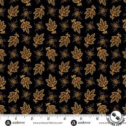 Andover Fabrics Carolina Falling Fleur Black