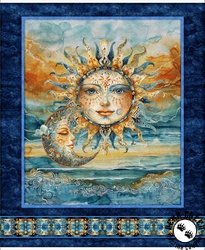 QT Fabrics Bohemian Sunrise Panel Navy QT Fabrics Bohemian Sunrise Panel Navy