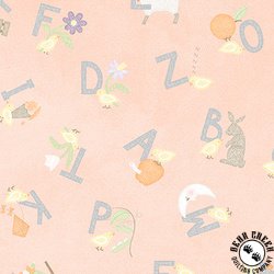 Maywood Studio Little Chicks Flannel Alphabet Tossed Peach