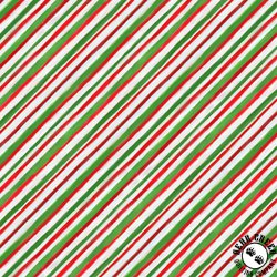 Windham Fabrics Meowy Christmas Stripe Wrapping Paper