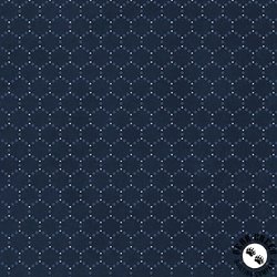 Maywood Studio Patchwork Blue Geometric Navy