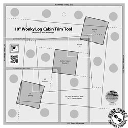 Creative Grids 10 Inch Wonky Log Cabin Trim Tool