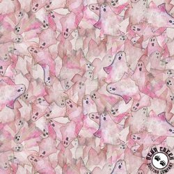 Clothworks Faboolous Ghosts Light Fuchsia Clothworks Faboolous Ghosts Light Fuchsia