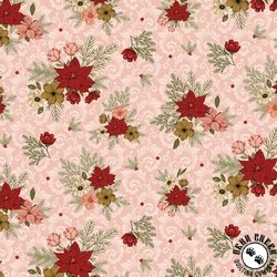 Riley Blake Designs Christmas Greetings Floral Pink Riley Blake Designs Christmas Greetings Floral Pink