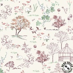 Benartex Sweet Meadow Gazebo Garden Cream Benartex Sweet Meadow Gazebo Garden Cream