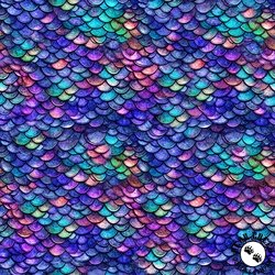 QT Fabrics Dragon's Song Dragon Scales Royal QT Fabrics Dragon's Song Dragon Scales Royal