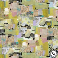 Clothworks Painter's Joy Collage Mustard Clothworks Painter's Joy Collage Mustard