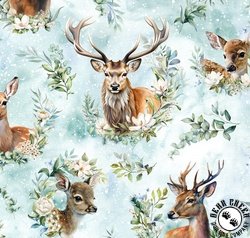 Hoffman Fabrics Forest Fawn Deer Clouds Hoffman Fabrics Forest Fawn Deer Clouds