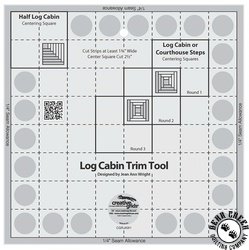 Creative Grids Log Cabin Trim Tool 8 Inch Finished Blocks Creative Grids Log Cabin Trim Tool 8 Inch Finished Blocks