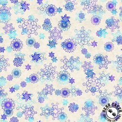 QT Fabrics Fantasia Linear Floral Cream QT Fabrics Fantasia Linear Floral Cream