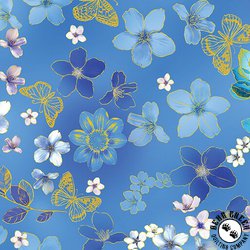 Benartex Metallic Impressions Ethereal Field Light Blue Benartex Metallic Impressions Ethereal Field Light Blue