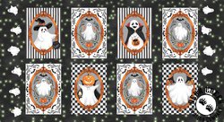 Studio E Fabrics Paranormal Parade Boo Blocks Black