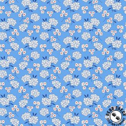 Windham Fabrics Garden Party Sweetheart Bouquet Blue