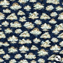 QT Fabrics Bohemian Sunrise Clouds Navy QT Fabrics Bohemian Sunrise Clouds Navy
