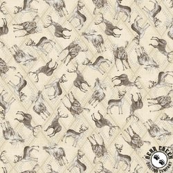 Michael Miller Fabrics Nature's Landscape Moose on the Loose Tan Michael Miller Fabrics Nature's Landscape Moose on the Loose Tan