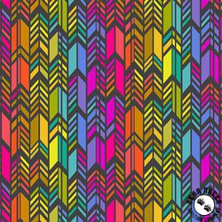 Andover Fabrics Color Wheel Spectrum Feathers Night