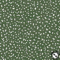 Maywood Studio Winter Wreaths Scattered Snow Green Maywood Studio Winter Wreaths Scattered Snow Green