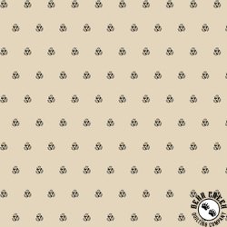 Marcus Fabrics Pint Sized Neutrals Paisley Circle Black Marcus Fabrics Pint Sized Neutrals Paisley Circle Black